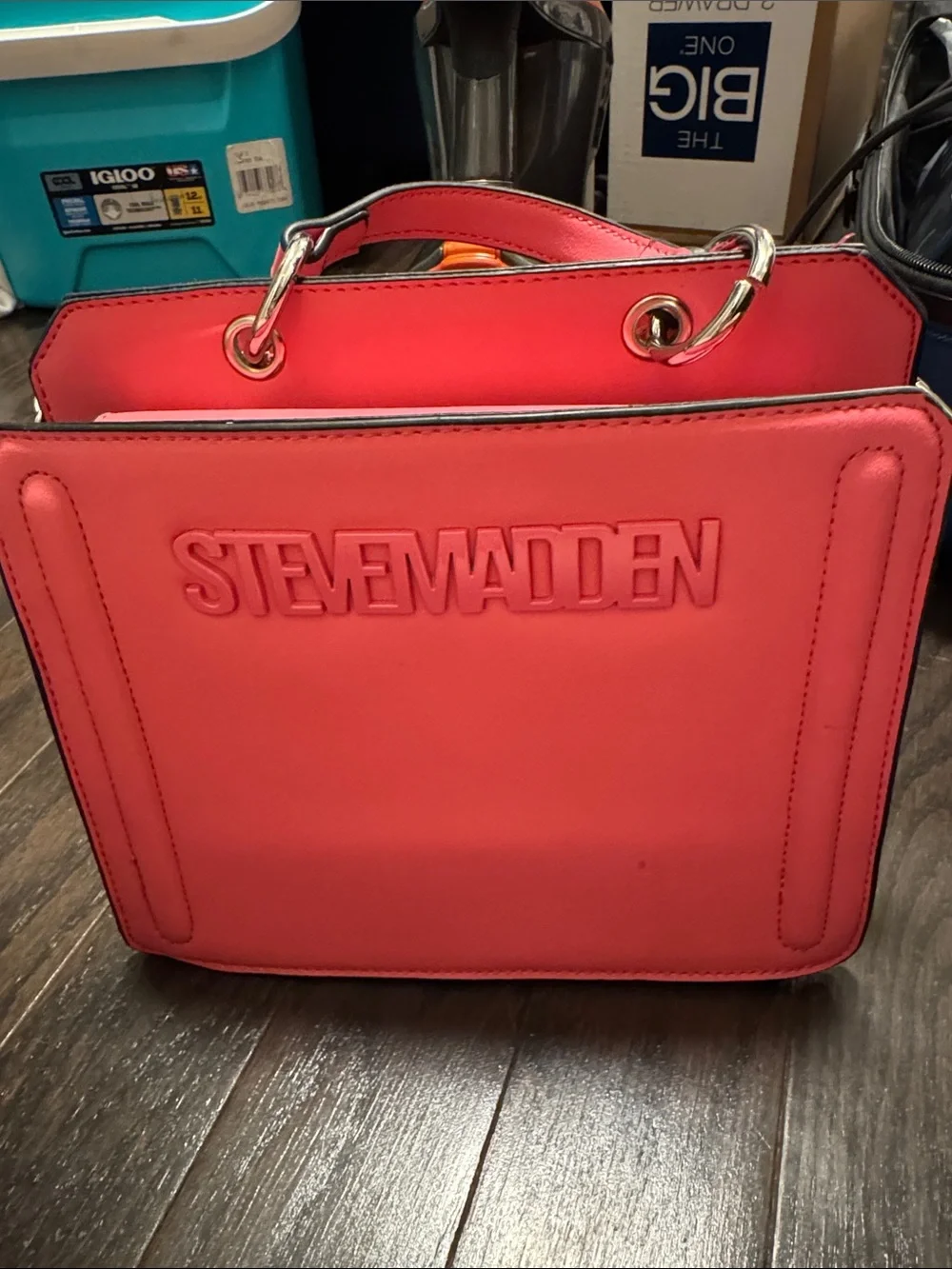 Steve Madden Pink Coral Embossed Tote